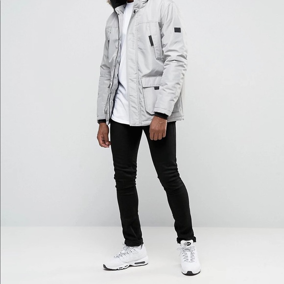 Jack & Jones Parka with Faux Fur Hood - Picture 8 of 8